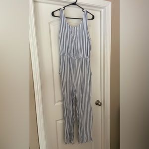 Blue Striped Jumpsuit